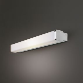 Maxlight Simple - applique murale - 30 x 10 x 6 cm - 10W LED inclus - IP44 - blanc et chrome