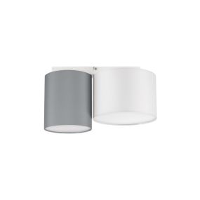 Nova Luce - Bryson - plafonnier - 35 x 20 x 17 cm - blanc et gris