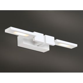 Maxlight Rico - applique murale - 35 x 8 x 4 cm - 2 x 3W LED inclus - blanc