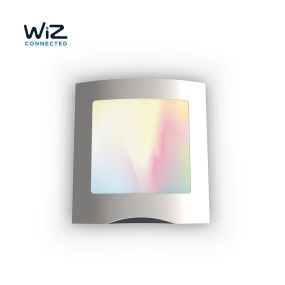 Lutec Farell - applique murale extérieure - 21 x 6 x 22 cm - 14W smart LED inclus - WiZ - IP44 - gris et opale