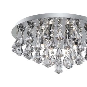 Searchlight Hanna - plafonnier - Ø 55 x 21 cm - chrome
