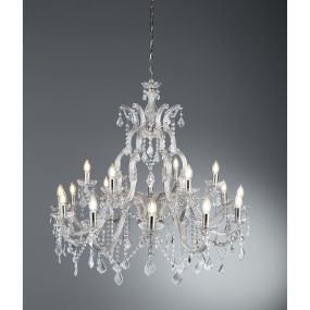 Searchlight Marie Therese - lustre - Ø 98 x 150 cm - chrome
