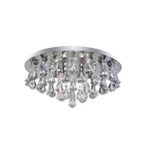 Searchlight Hanna - plafonnier - Ø 45 x 20 cm - chrome