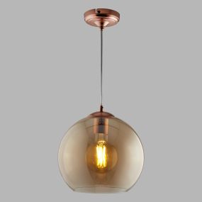 Searchlight Balls - lampe suspendue - Ø 35 x 120 cm - ambre