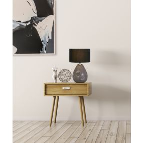 Searchlight Devon - lampe à poser - Ø 28 x 45 cm - noir