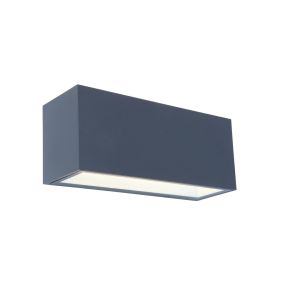 Lutec Gemini - applique murale extérieure - 30 x 12 x 10 cm - 46W LED inclus - IP54 - gris foncé