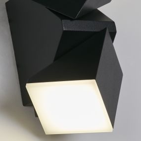 Searchlight Montana - Applique d'extérieur - 6 x 15 cm - 12W LED inclus - IP65 - noir