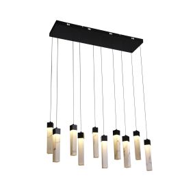 Searchlight Moonbeam - lampe suspendue - 93 x 25 x 150 cm - 46 LED dimmable inclus - noir