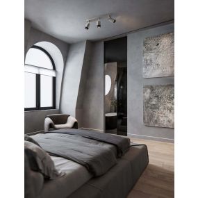 Nova Luce Ison - spot en saillie 3L - 58 x 17 x 14 cm - nickel satiné