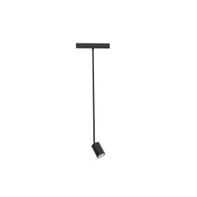 Nova Luce Ultra Slim - lampe suspendue sur rail - Ø 4,5 cm x 60 cm - 5W LED inclus - noir