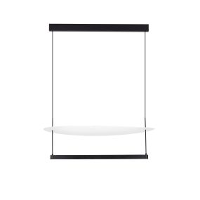 Nova Luce Diona - lampe suspendue - Ø 80 x 160 cm - 55W dimmable LED incl. - noir sablé et blanc