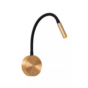 Lucide Asja - applique murale rechargeable - Ø 8 x 43 cm - 3W dimmable LED inclus - gold