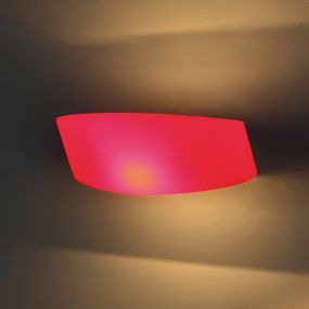Maxlight Parete - applique murale - 25 x 15 x 12 cm - rouge et chrome