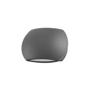 Nova Luce Como - applique d'extérieur - 15 x 7 x 11 cm - 2 x 3W LED inclus - IP54 - gris foncé