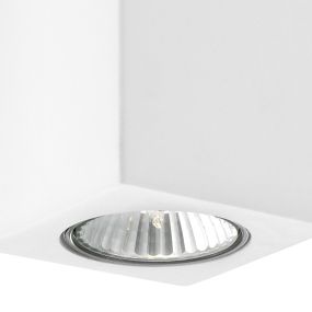 Nova Luce Nevio - plafonnier - 7 x 7 x 17 cm - plâtre blanc