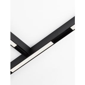 Nova Luce Buxton L - luminaire pour système de rail magnétique - 40,7 x 3,4 x 11,6 cm - 22W TRIAC dimmable LED inclus - inclinable - noir sable