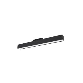 Nova Luce Buxton L - luminaire sur rail magnétique - 40,2 x 3,5 x 5,2 - 22W LED inclus - blanc chaud couleur de lumière - noir