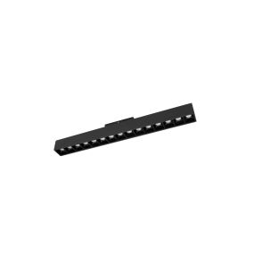Nova Luce Buxton L - luminaire pour système de rail magnétique - 40 x 3,5 x 5,1 cm - 22W TRIAC LED dimmable inclus - noir sable