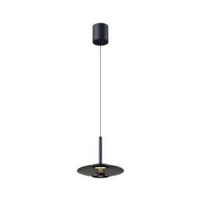 Artdelight Madison – suspension – Ø 22 x 200 cm – 11W dimmable LED inclus – IP20 – noir et fumé