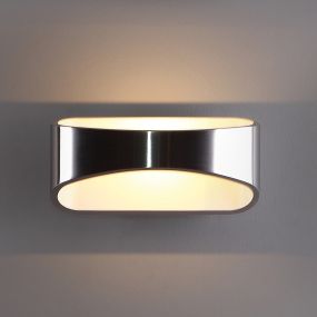 Maxlight Hugo - applique murale - 17 x 9 x 8 cm - 5W LED inclus - aluminium et blanc