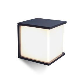 Lutec Box Cube - applique d'extérieur - 16 x 17 x 16 cm - IP44 - gris foncé