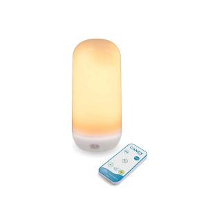 New Garden Candy - source lumineuse portable rechargeable avec effet bougie et télécommande - Ø9 x 19 cm - 2W dimmable LED inclus - IP54 - noir