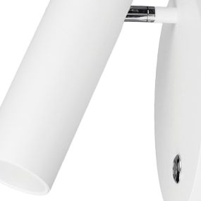 Nova Luce Umberto - applique avec interrupteur - Ø 15 x 15 cm - blanc