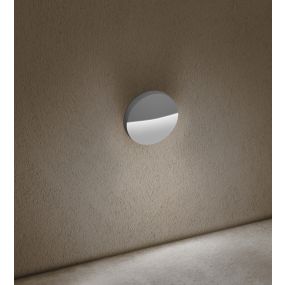 Century Italia Paseo - applique murale extérieure - Ø 11 x 2,5 cm - 4W LED inclus - IP54 - gris