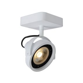 Lucide Tala LED - spot en saillie 1L - 12 x 12 x 20 cm - 12W LED dimmable inclus - blanc