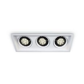 ONE Light Adjustable R111 Shop - spot encastré - 475 x 175 mm, 460 x 165 mm format encastré - blanc
