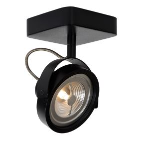 Lucide Tala 1 - spot en saillie - 12 x 20 x 12 cm - 12W LED dimmable inclus - noir