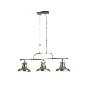 Searchlight Dallas - lampe suspendue - 95 x 25 x 150 cm - argent satiné