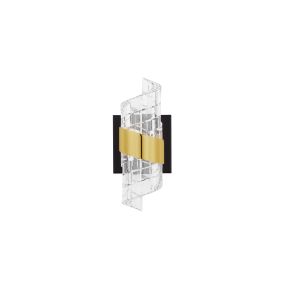 Nova Luce Seneca - applique murale - 12,3 x 22 x 10 cm - 9W LED inclus - or et noir