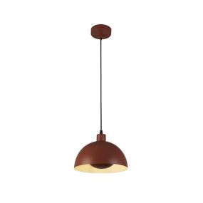 Searchlight Mars - lampe suspendue - Ø 25 x 150 cm - orange brûlé et crème
