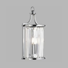 Searchlight Victoria - applique murale - 8 x 35 cm - chrome et transparent