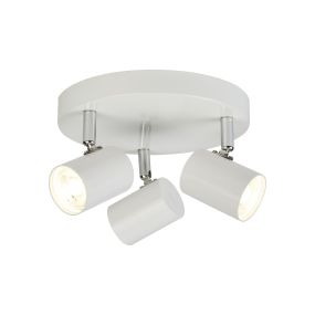Searchlight Rollo - spot apparent 3L - Ø 26 x 12 cm - 3 x 4W LED dimmable inclus - blanc