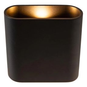 Lucide Atila - applique murale extérieure - 16 x 6,4 x 17 cm - 2 x 5W LED inclus - IP54 - noir
