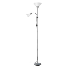 Brilliant Spari 4 - lampadaire - 180 cm - argent et blanc
