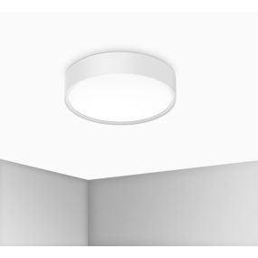 Century Italia Blanca Luxe - plafonnier - Ø 30 x 7 cm - 17W LED inclus - blanc