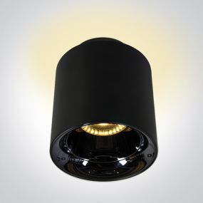 ONE Light Backlight Cylinders - spot en saillie - Ø 10 x 11,6 cm - 18W + 2W LED inclus - noir