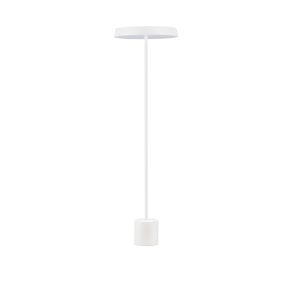 Nova Luce Vetro - lampadaire - Ø 40 x 136 cm - 33W  LED inclus - blanc mat
