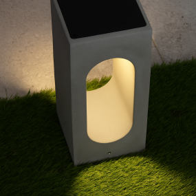 Nova Luce Stage - lampe de jardin - 15 x 35 x 15 cm - 6W LED inclus - IP65 - gris