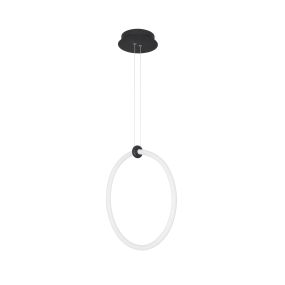 Nova Luce Girdino - lampe suspendue - 38 x 19 x 120 cm - 21W LED inclus - noir sable