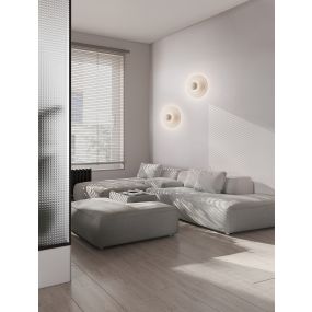 Nova Luce Edem - applique murale - Ø 25 x 11 cm - 9W LED inclus - beige