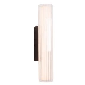 Maxlight Fayette - applique murale en saillie - 12 x 6 x 31 cm - 6W LED inclus - IP44 - noir