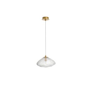 Nova Luce King - lampe suspendue - Ø 26 x 200 cm - or et transparent