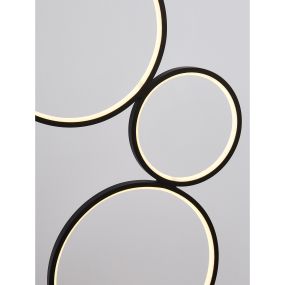 Searchlight Cirque - lampadaire - 116 cm - 35W LED dimmable inclus - noir et blanc mat