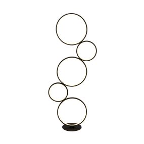 Searchlight Cirque - lampadaire - 116 cm - 35W LED dimmable inclus - noir et blanc mat