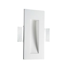 Nova Luce Eurona - applique encastrée - 24,5 x 10,8 cm - 1W LED inclus - crépi blanc