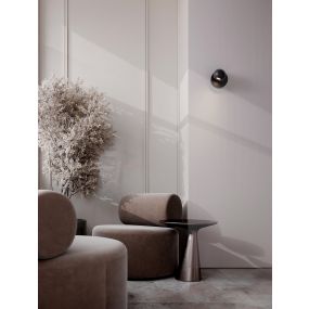 Nova Luce Sfera - applique murale - Ø 9 x 11 cm - 6W LED inclus - noir sablé